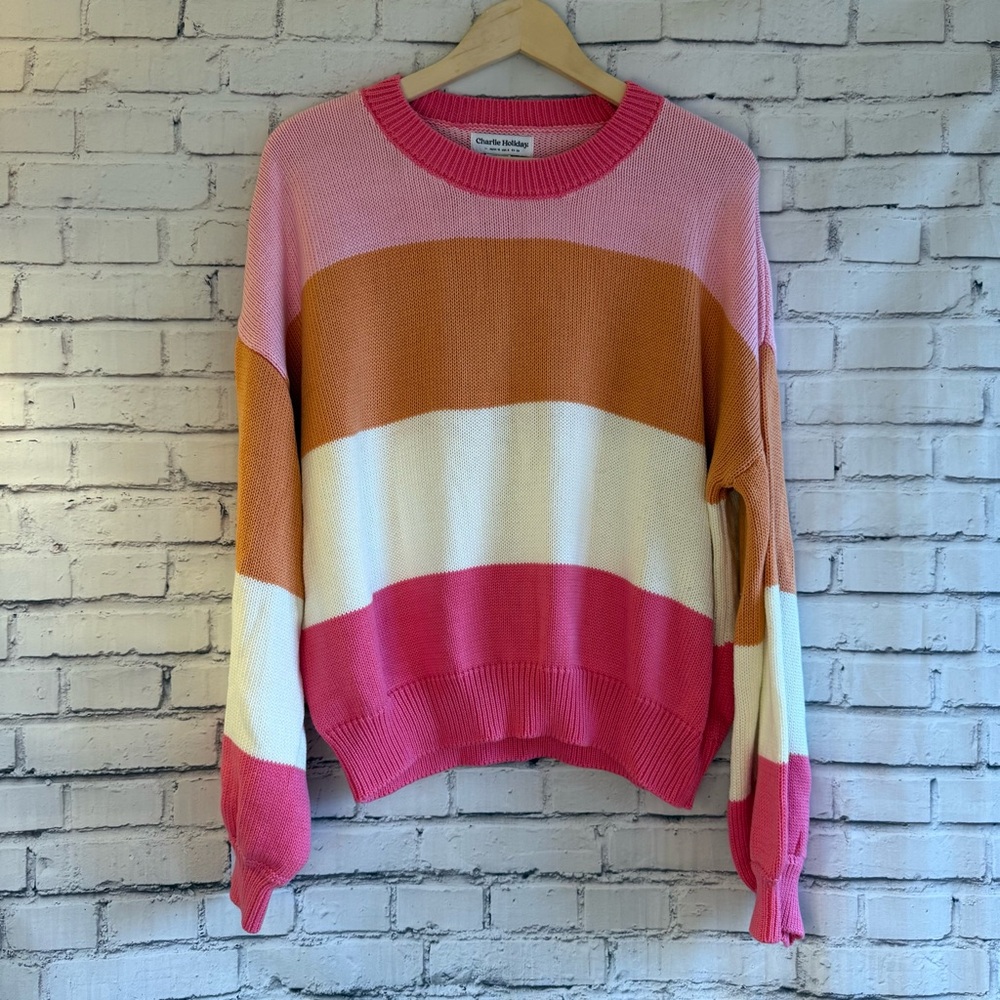Charlie‎ Holiday Sunset Striped Sweater